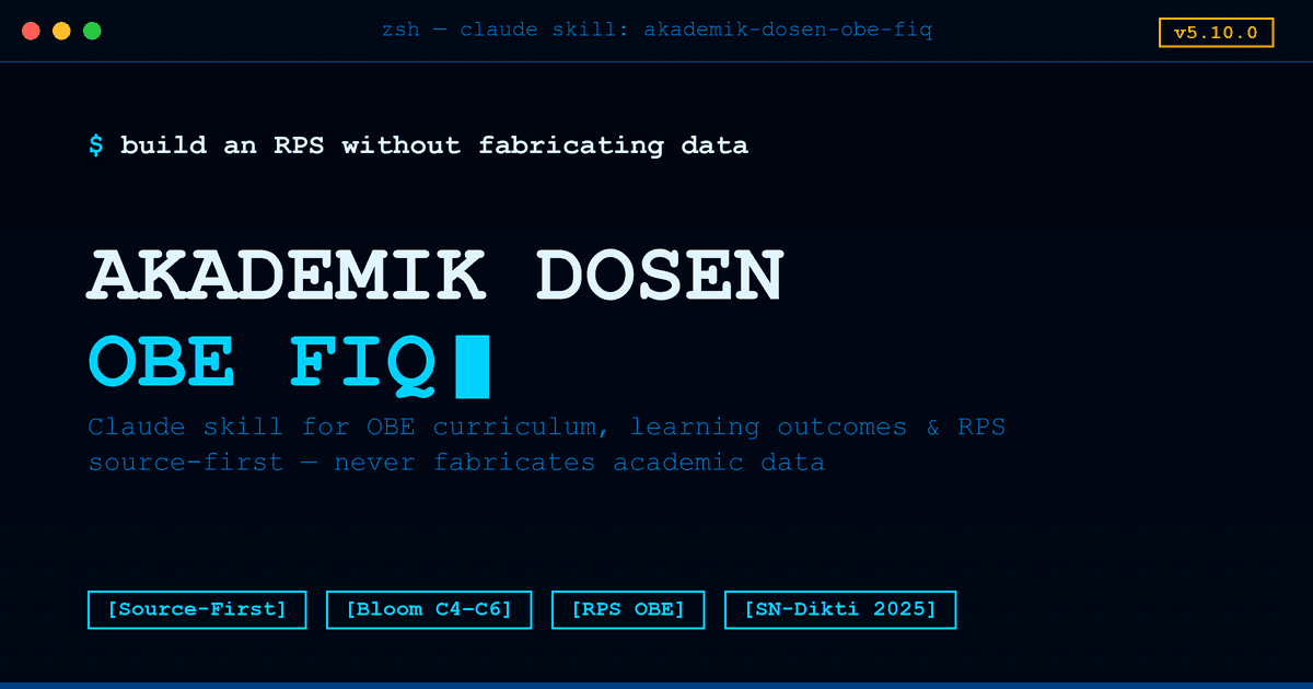 The Story Behind My Akademik Dosen OBE Fiq Skill: From RPS Headaches to an Internal Workshop