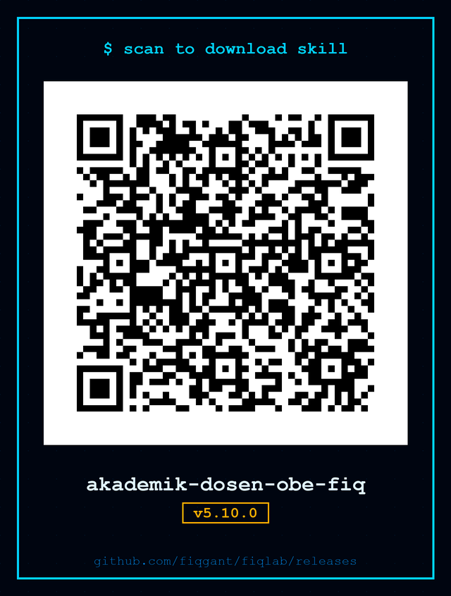 QR code to download the Akademik Dosen OBE Fiq skill v5.10.0